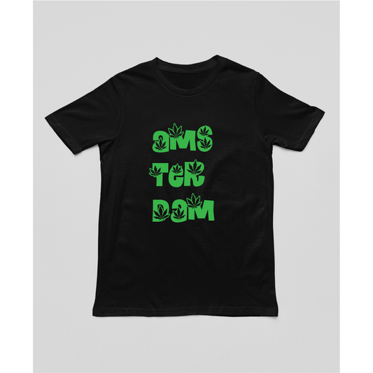 Amsterdam Leaf T-shirt - Black/Green