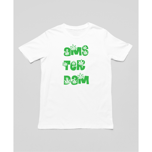 Amsterdam Leaf T-shirt - White/Green