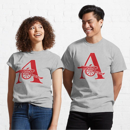 Arsenal FC “A” Gunner T-shirt Ltd Edition, Arsenal Gifts, Unisex & Kids