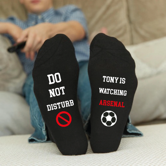Arsenal Football Socks, Do Not Disturb W Football, Funny Novelty Gift - Bishyika